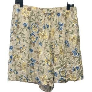 Vintage Jaclyn Smith Womens XL 100% Rayon Elastic Waist Floral Flowy Shorts